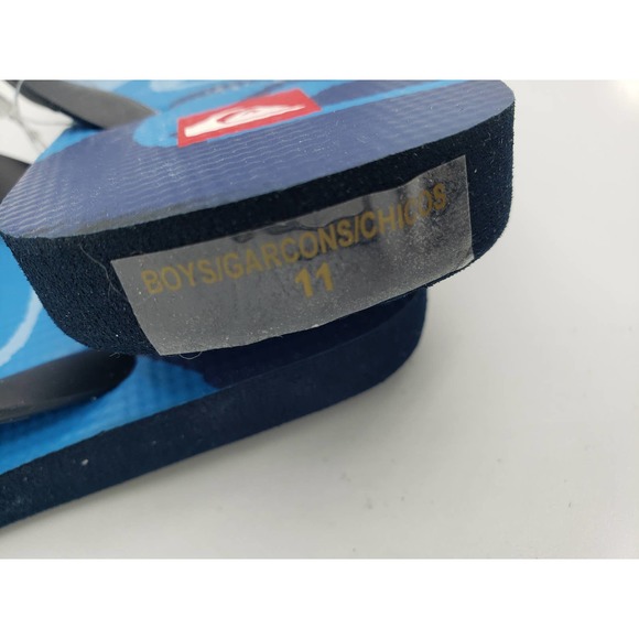 Quicksilver Flip Flop Sandals little Kids boys size 11 Blue - Picture 9 of 10